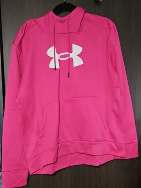 Under Armour Hot Pink Hoodie with White Logo